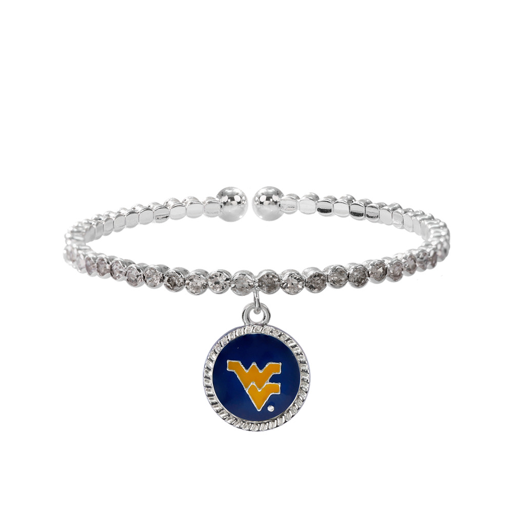 New West Virginia Mountaineers Women's Breeze Dangle Cuff Bracelet, NCAA
